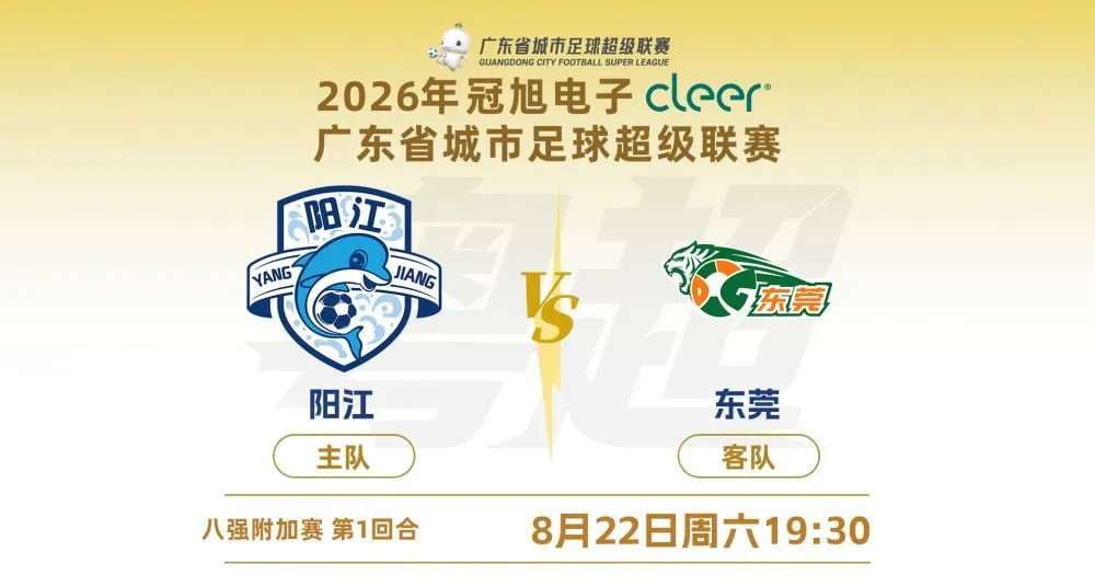 广东省城市足球超级联赛八强附加赛 全场回放:阳江VS东莞