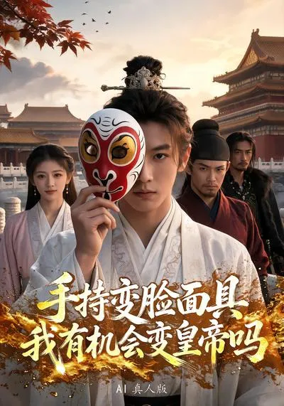 手持变脸面具我有机会变皇帝吗AI真人版