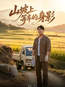 山坡上等车的身影