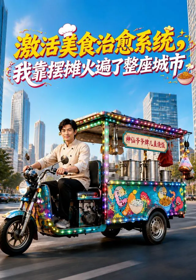 激活美食治愈系统,我靠摆摊火遍了整座城市AI短剧