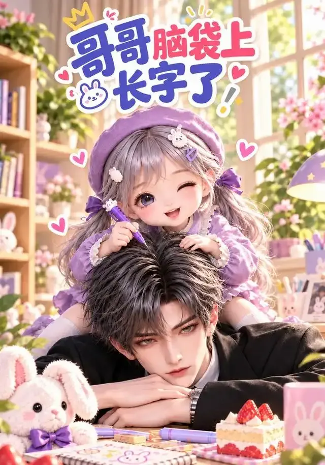 哥哥脑袋上长字了